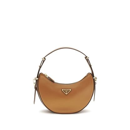 Prada Beige Calf Leather Bos Taurus Arqué Shoulder Bag