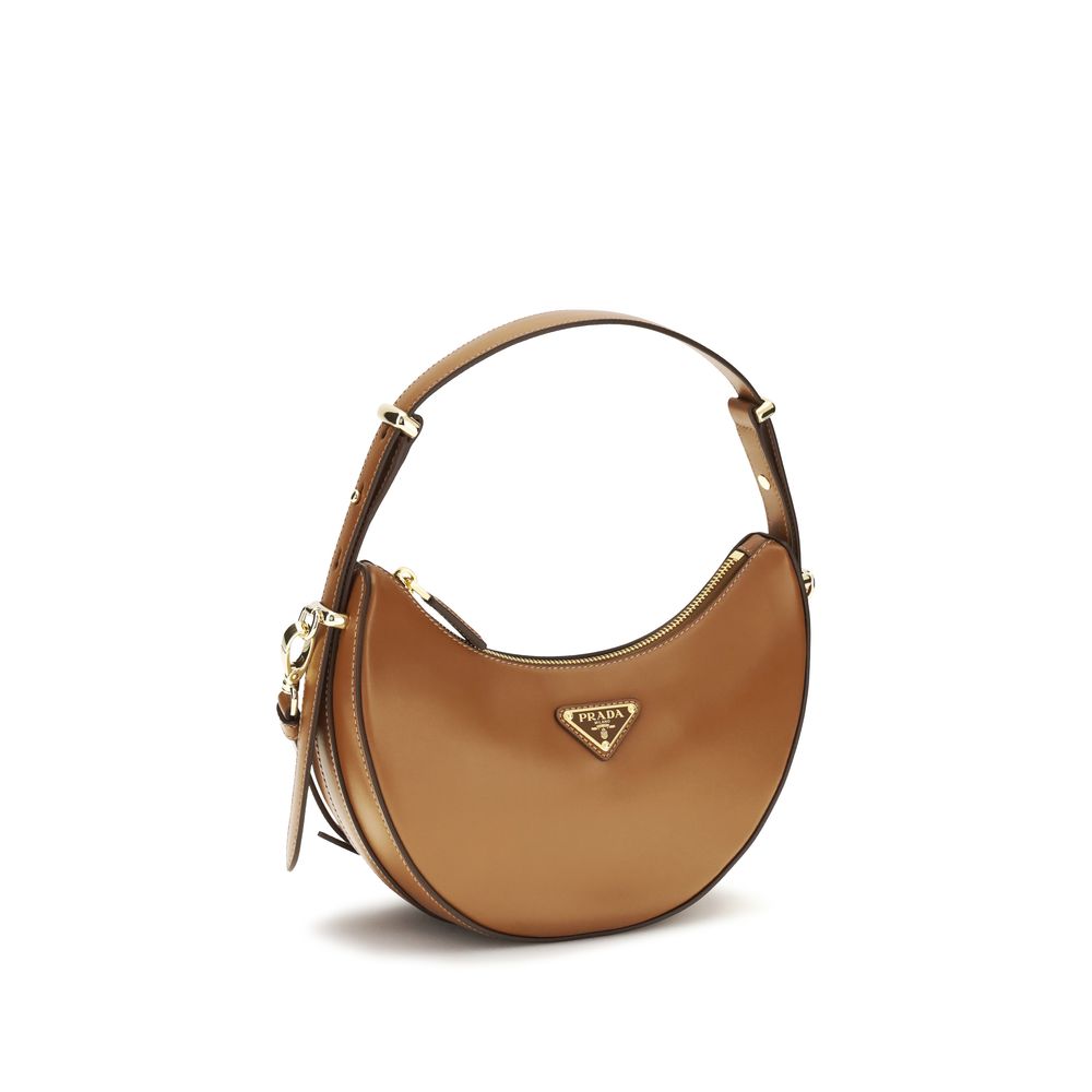 Prada Beige Calf Leather Bos Taurus Arqué Shoulder Bag