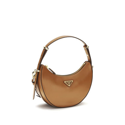 Prada Beige Calf Leather Bos Taurus Arqué Shoulder Bag