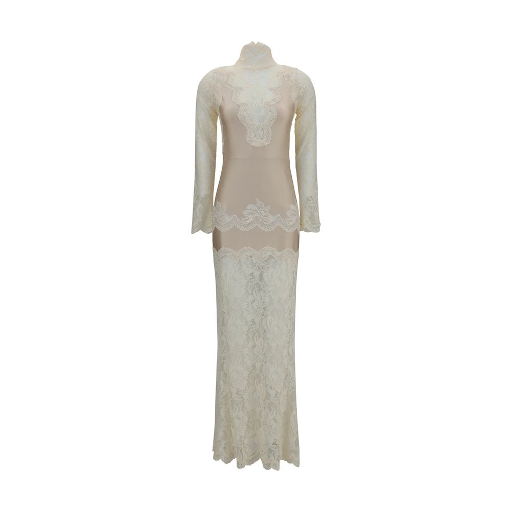 Rabanne Beige Polyamide Long Dress for Women
