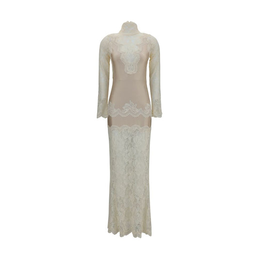 Rabanne Beige Polyamide Long Dress for Women