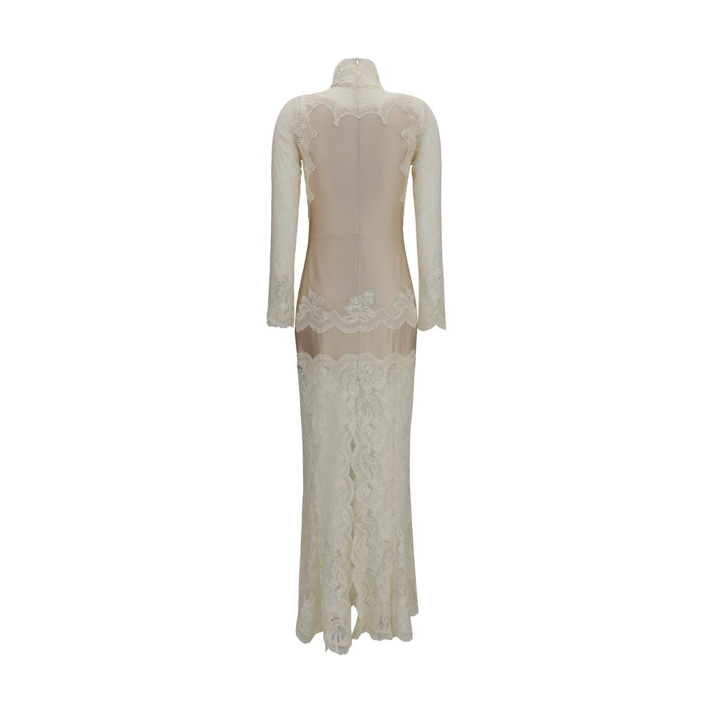 Rabanne Beige Polyamide Long Dress for Women