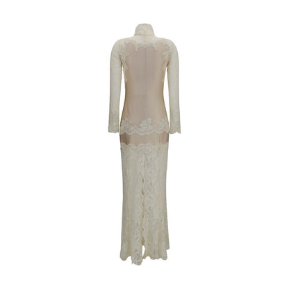 Rabanne Beige Polyamide Long Dress for Women