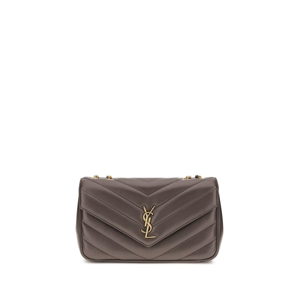 Saint Laurent LouLou Shoulder Bag Gray Lamb Ovis Aries Aries 32x22x10
