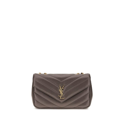 Saint Laurent LouLou Shoulder Bag Gray Lamb Ovis Aries Aries 32x22x10