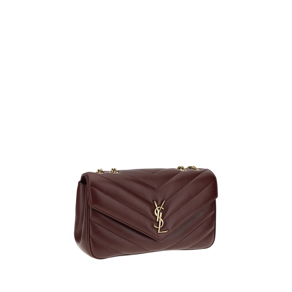 Saint Laurent LouLou Shoulder Bag Bordeaux Lamb Ovis Aries Aries 32x22x10
