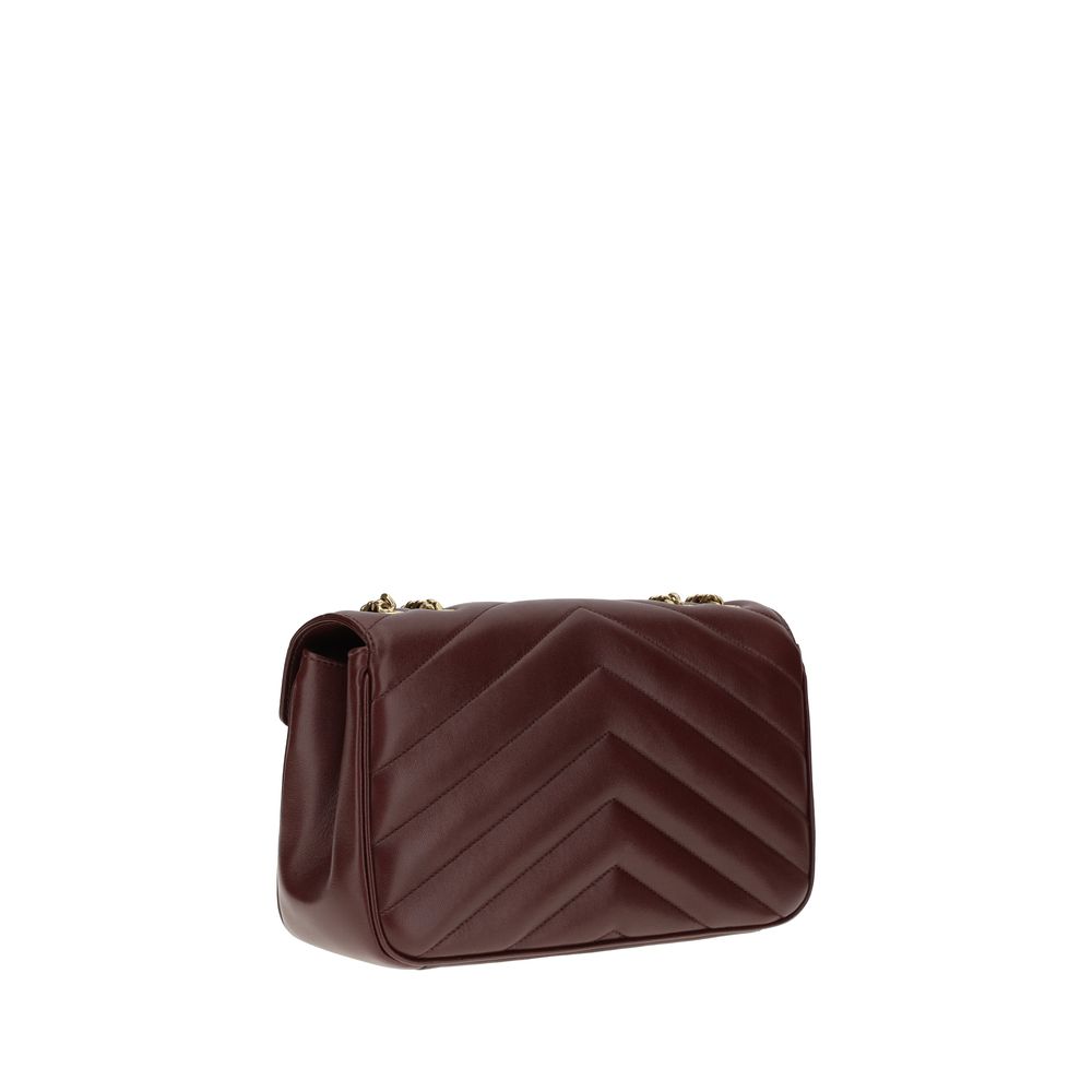 Saint Laurent LouLou Shoulder Bag Bordeaux Lamb Ovis Aries Aries 32x22x10