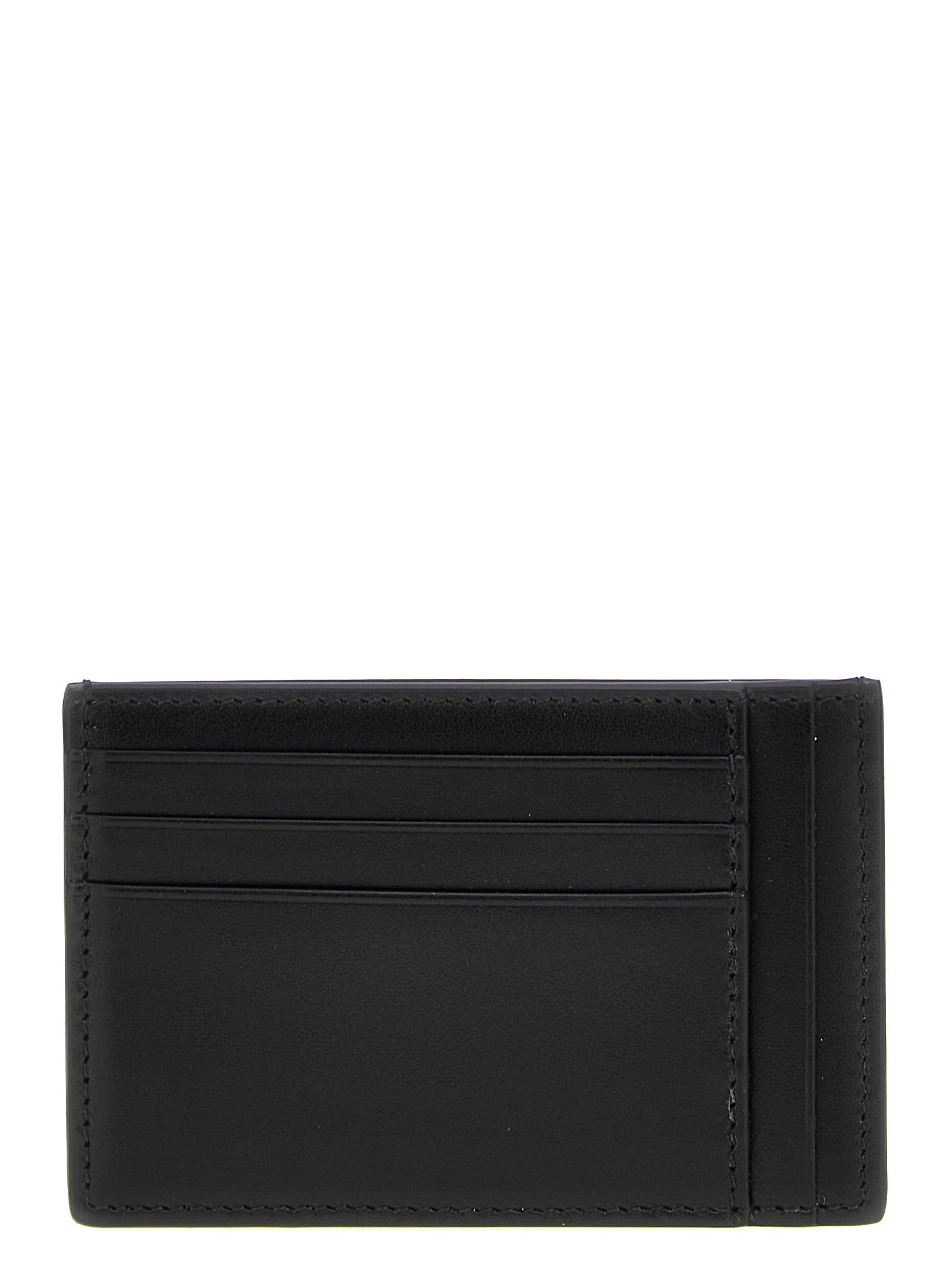 Gucci Black Calfskin Maxi GG Hammered Leather Cardholder