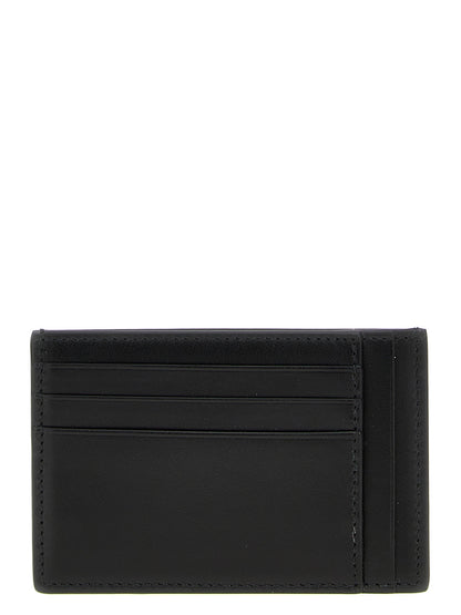 Gucci Black Calfskin Maxi GG Hammered Leather Cardholder