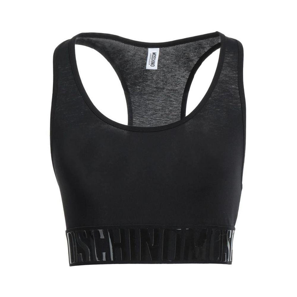 Moschino Black Cotton Sport Bra - S