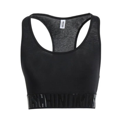 Moschino Black Cotton Sport Bra - S