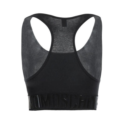 Moschino Black Cotton Sport Bra - S