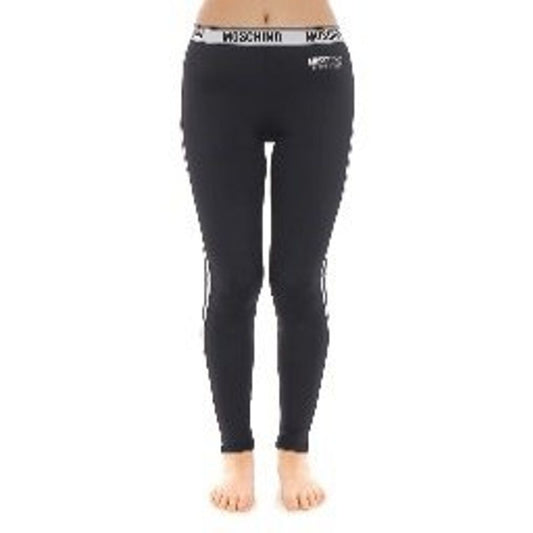 Moschino Multicolor Polyamide Leggings Fantasia Nero S