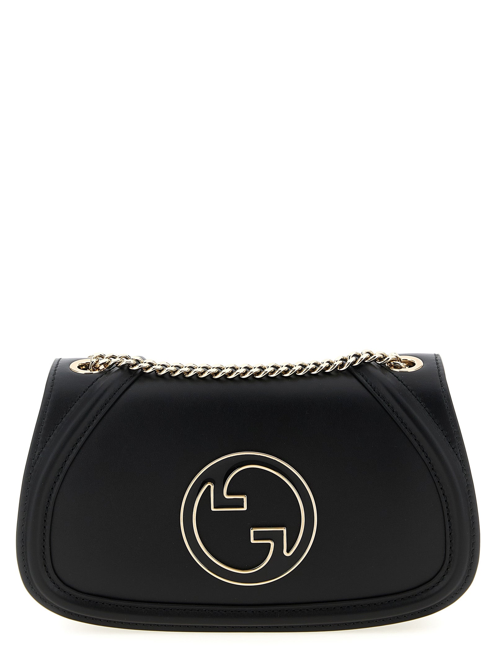 Gucci Black Calfskin Blondie Medium Leather Shoulder Bag