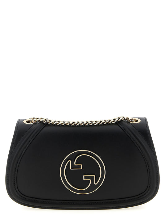 Gucci Black Calfskin Blondie Medium Leather Shoulder Bag