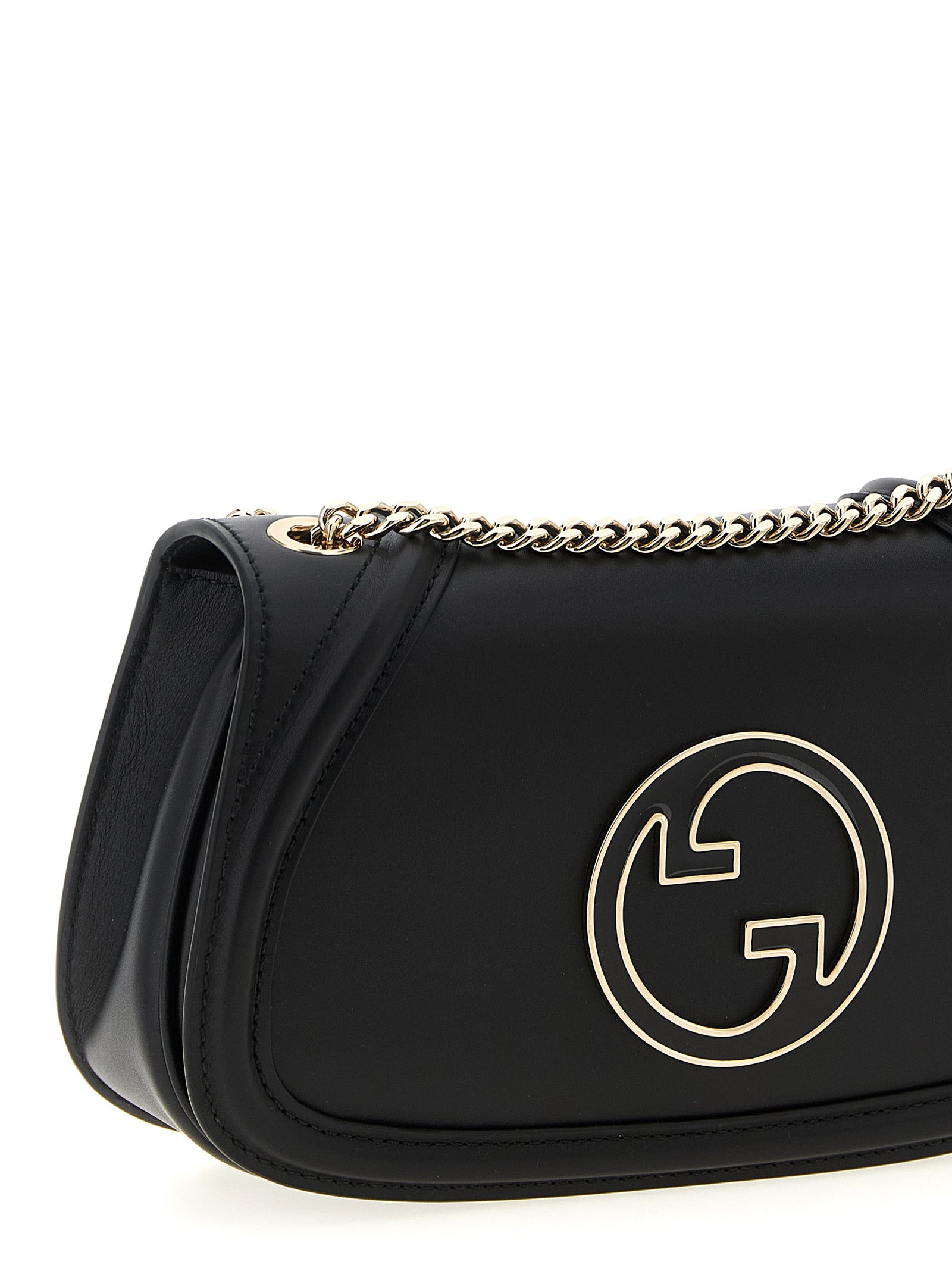Gucci Black Calfskin Blondie Medium Leather Shoulder Bag