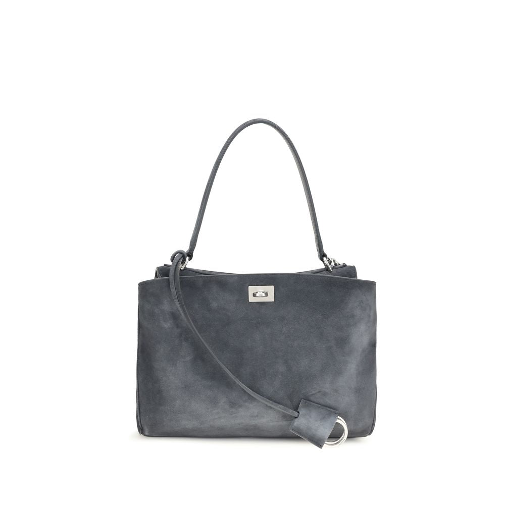 Balenciaga Gray Calf Leather Bos Taurus Rodeo Handbag