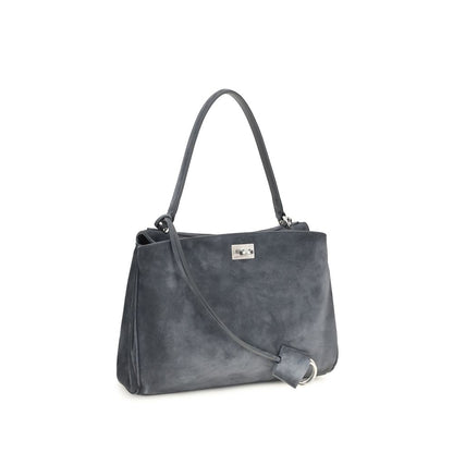 Balenciaga Gray Calf Leather Bos Taurus Rodeo Handbag