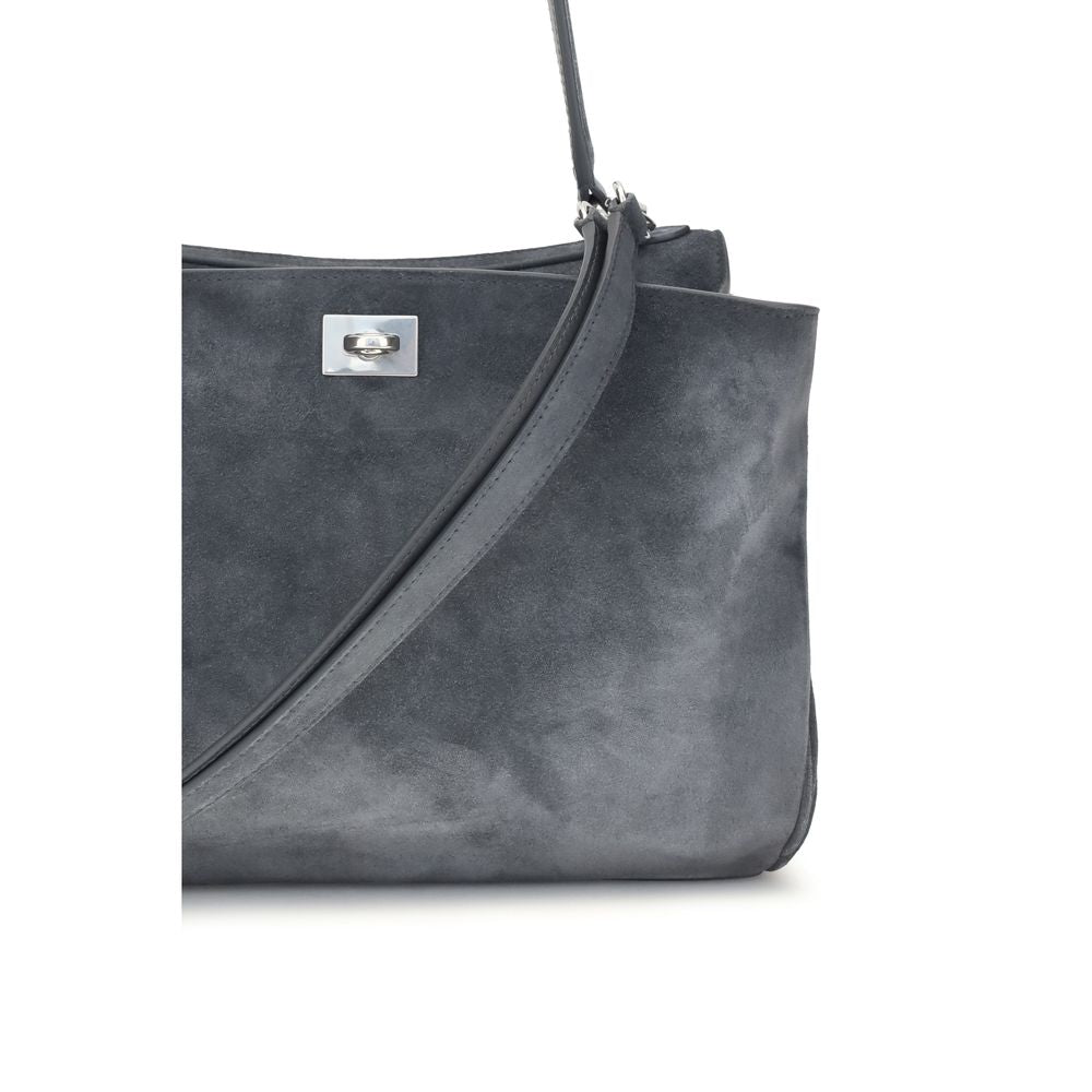Balenciaga Gray Calf Leather Bos Taurus Rodeo Handbag
