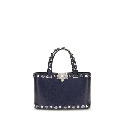 Valentino Garavani Black Calf Leather Rockstud Mini Handbag