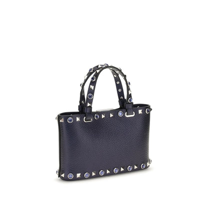 Valentino Garavani Black Calf Leather Rockstud Mini Handbag