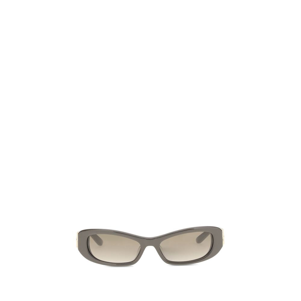 Balenciaga Men’s Sunglasses – Brown Rectangular Frame, Grey Lenses