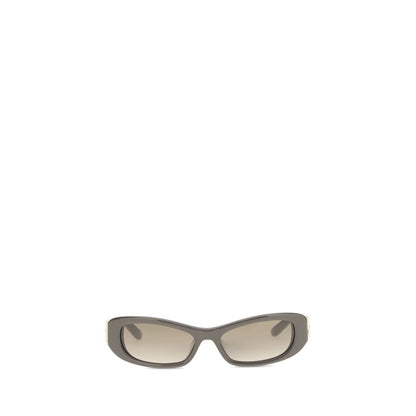 Balenciaga Men’s Sunglasses – Brown Rectangular Frame, Grey Lenses