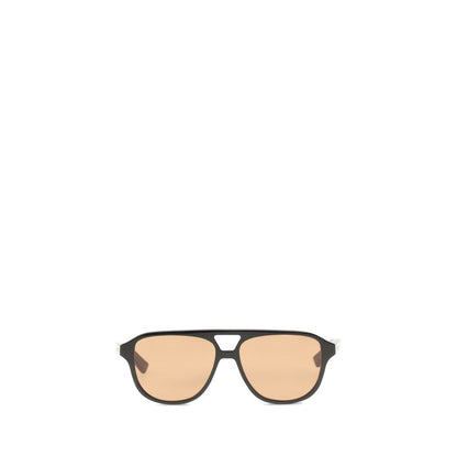 Alexander McQueen Women’s Sunglasses – Brown Navigator Frame, Rust-Brown Lenses
