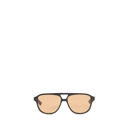 Alexander McQueen Women’s Sunglasses – Brown Navigator Frame, Rust-Brown Lenses