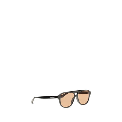 Alexander McQueen Women’s Sunglasses – Brown Navigator Frame, Rust-Brown Lenses