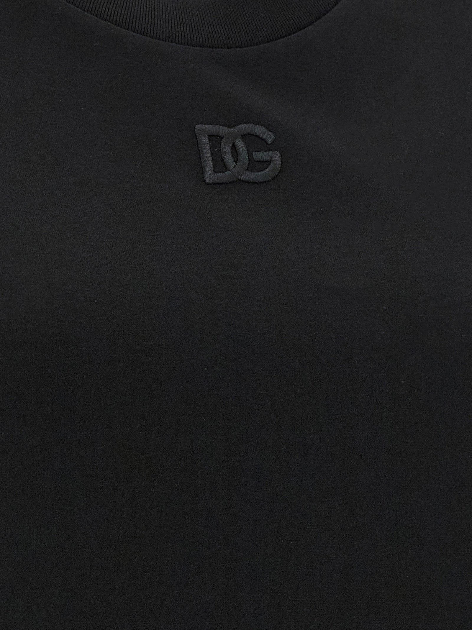 Dolce & Gabbana Black Cotton Sleeveless T-Shirt