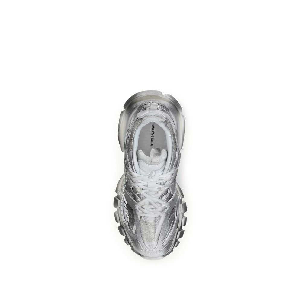 Balenciaga Track Stencil Sneakers - Gray Polyamide Athletic Footwear
