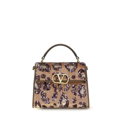 Valentino Garavani Vsling Embroidered Animalier Silk Shoulder Bag