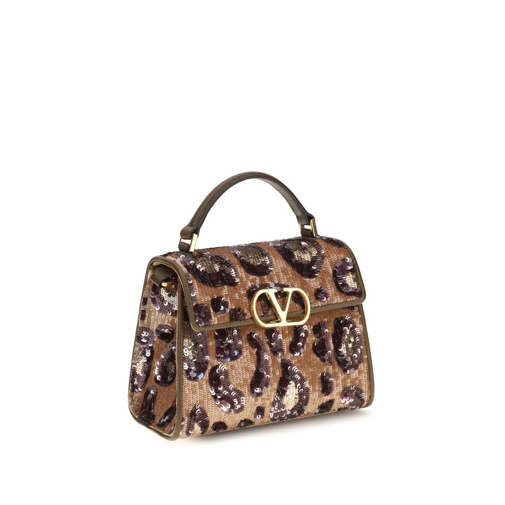Valentino Garavani Vsling Embroidered Animalier Silk Shoulder Bag