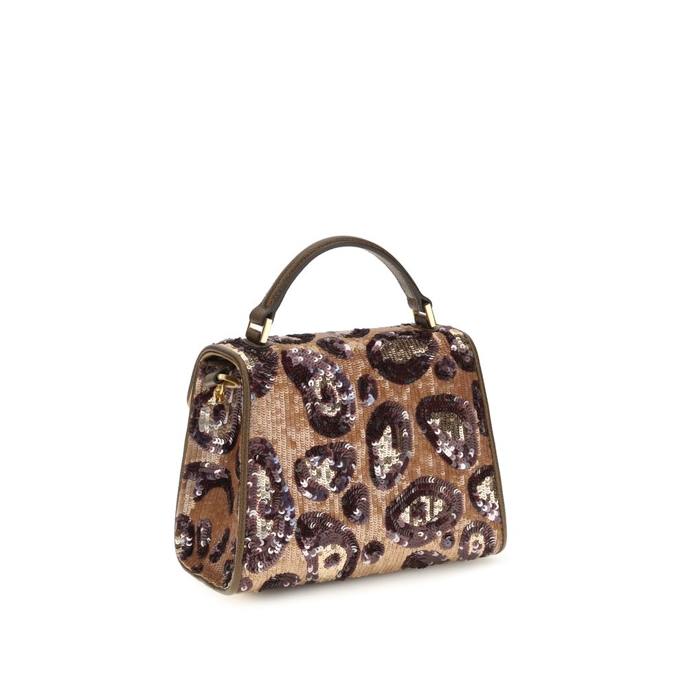 Valentino Garavani Vsling Embroidered Animalier Silk Shoulder Bag