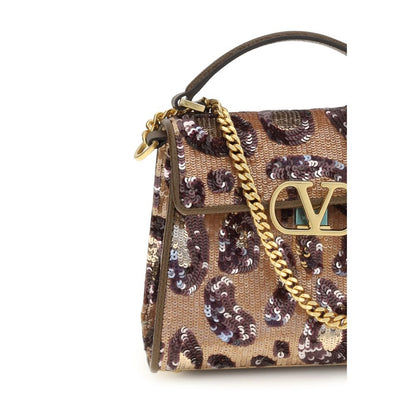 Valentino Garavani Vsling Embroidered Animalier Silk Shoulder Bag
