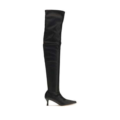 Proenza Schouler Black Polyurethane Over The Knee Boots