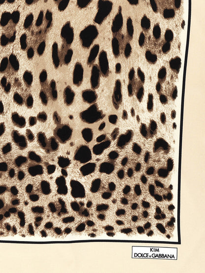 Dolce & Gabbana Leopard Print Silk Scarf