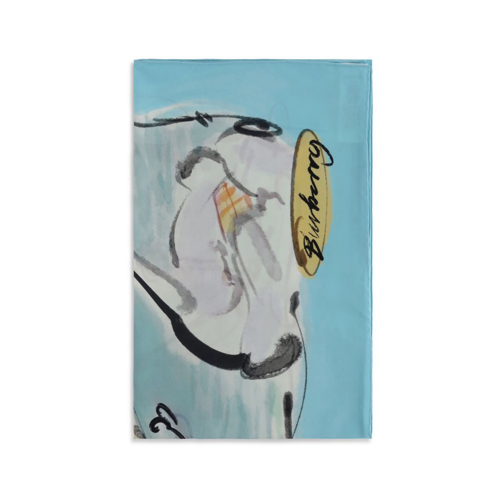 Burberry Swan Lake Multicolor Silk Scarf