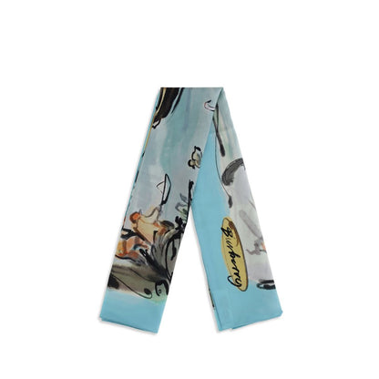 Burberry Swan Lake Multicolor Silk Scarf