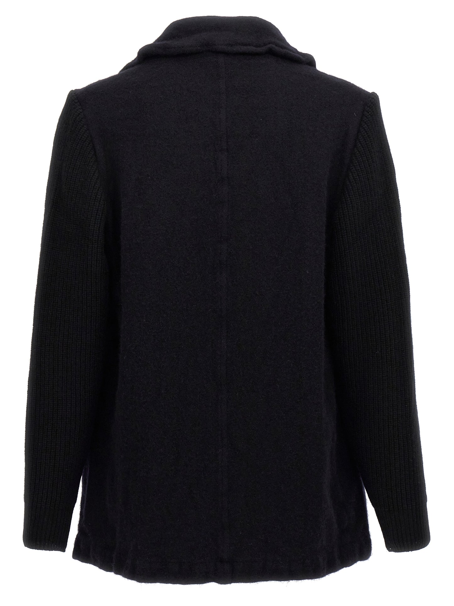 Comme Des Garçons Blue Wool Double-Breasted Coat