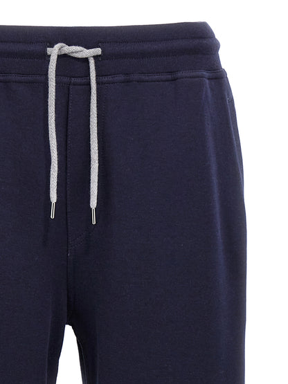 Brunello Cucinelli Blue Cotton Joggers