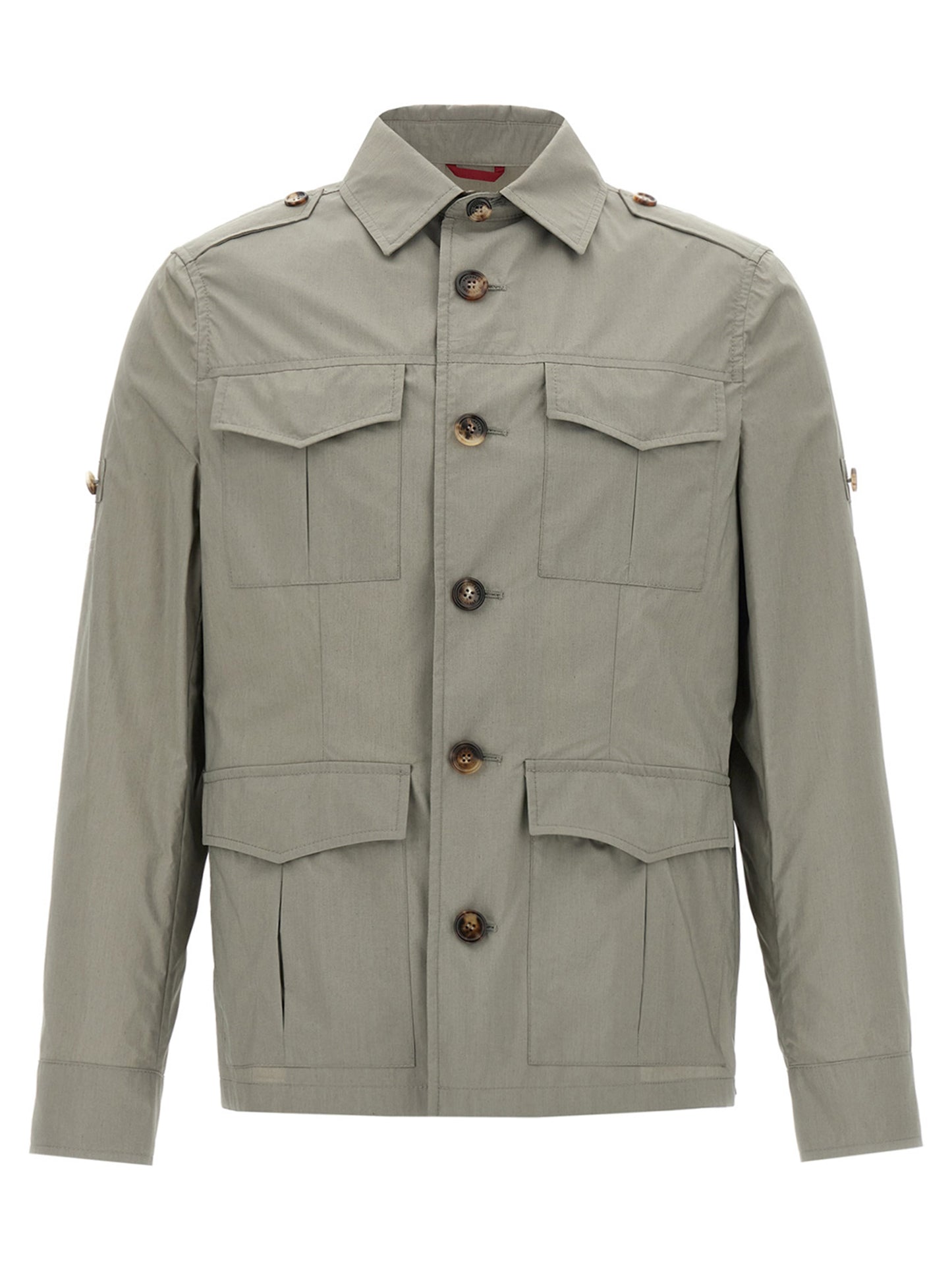 Brunello Cucinelli Bicolor Cotton Shell Jacket - Green