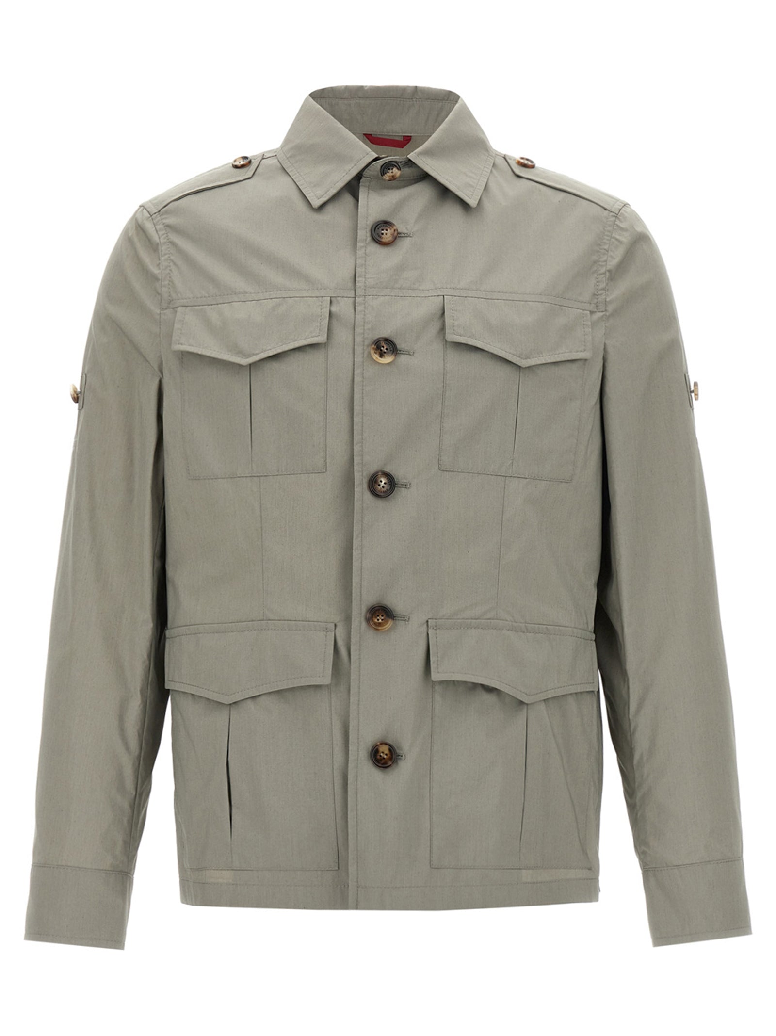 Brunello Cucinelli Bicolor Cotton Shell Jacket - Green