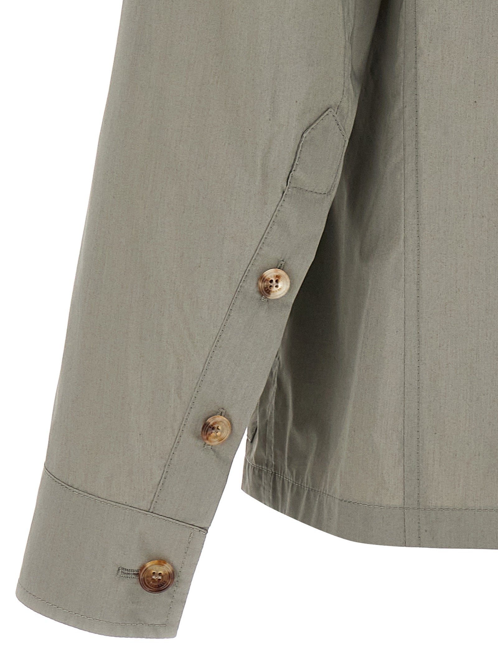 Brunello Cucinelli Bicolor Cotton Shell Jacket - Green