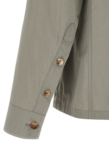 Brunello Cucinelli Bicolor Cotton Shell Jacket - Green