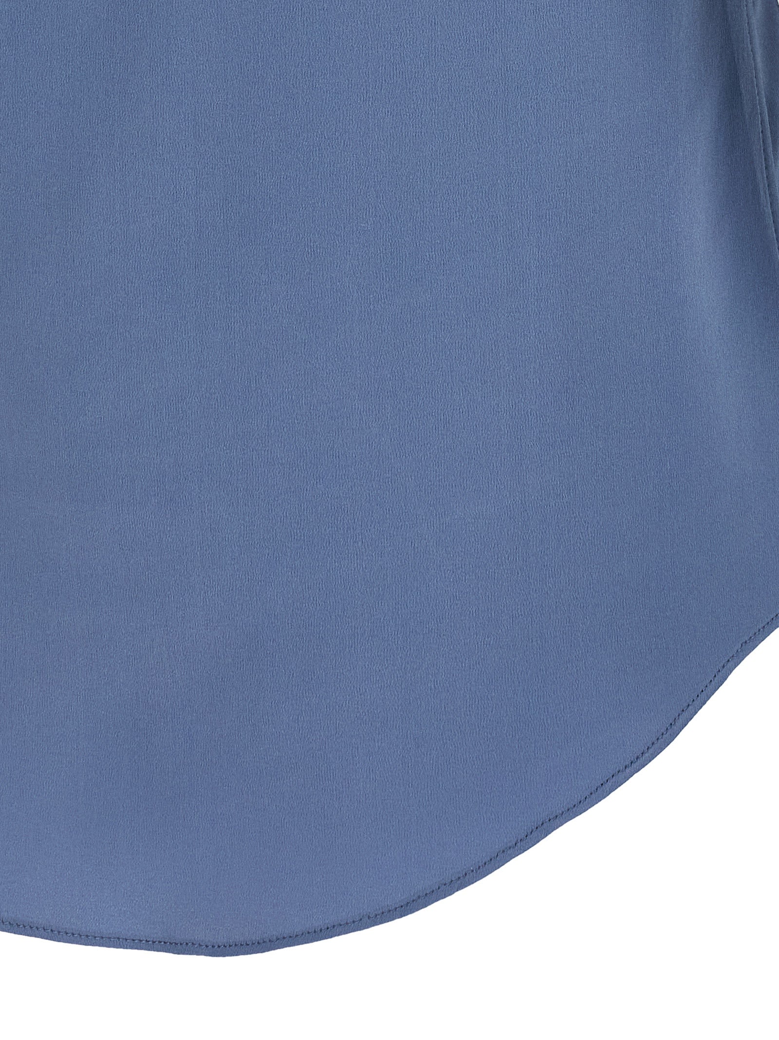 Brunello Cucinelli Blue Silk Sleeveless T-Shirt