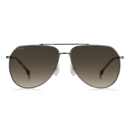 Hugo Boss Men’s Sunglasses – Gray Metal Frame, Gray Lenses