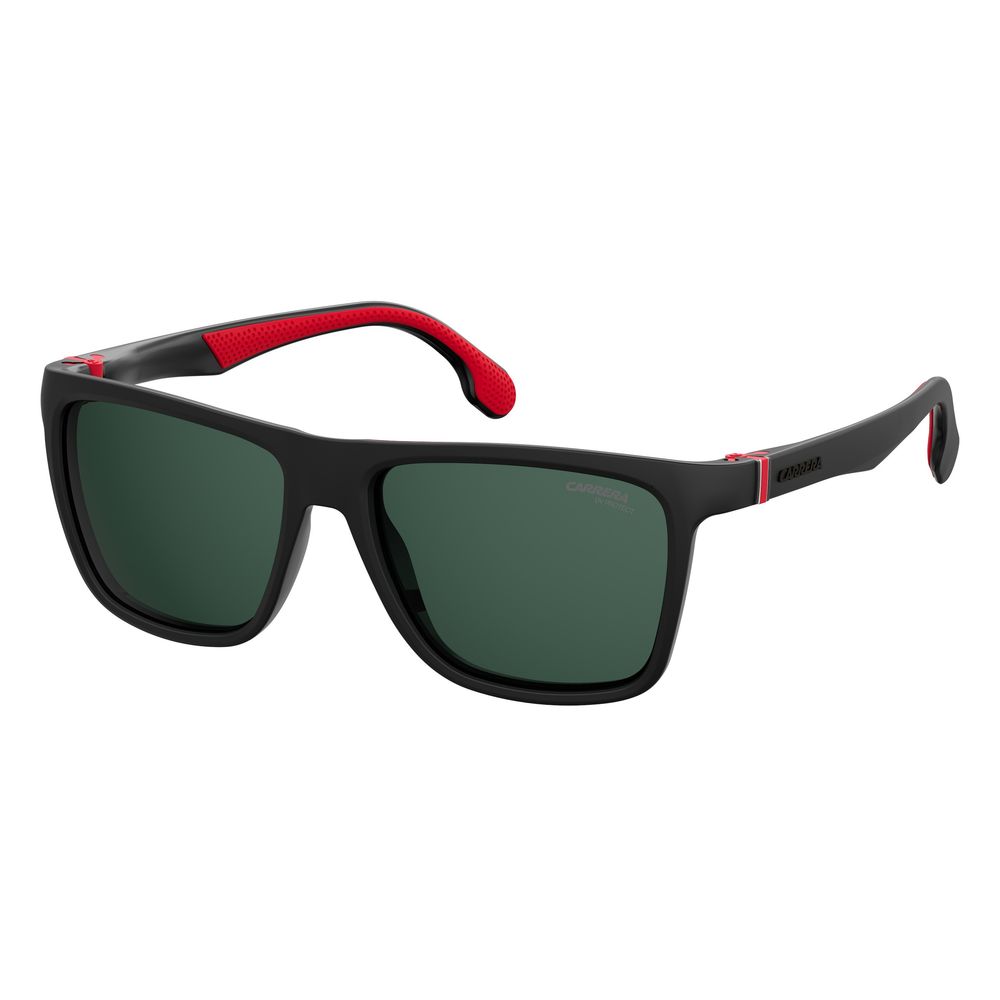 Carrera Black Injected Sunglasses – Unisex, Green Lenses