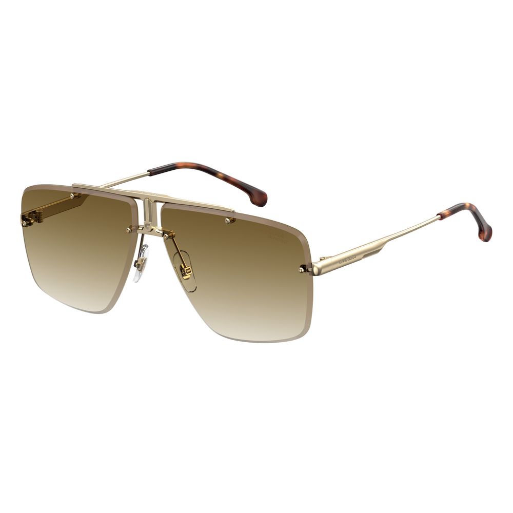 Carrera Gold Metal Sunglasses – Unisex, Gradient Greenish Brown Lenses